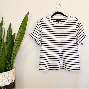 rag & bone white and black striped shirt